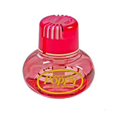 Afbeelding van Luchtverfrisser Poppy, met kleefpad, geurinhoud 150 ml, kamergeur, vrachtwagen, auto, boot, camper, kantoor, geur aardbei