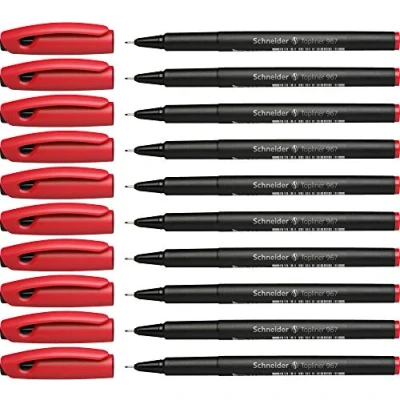 Afbeelding van 10x Fineliner Schneider 967 0.4mm rood