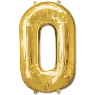 Afbeelding van Ballon folie 0 goud 86 cm