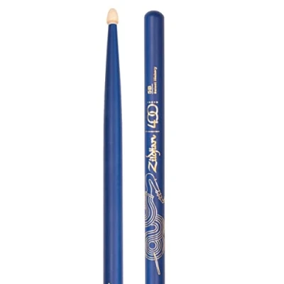 Afbeelding van Avedis Zildjian Company Limited Edition 400th Anniversary 5BW Acorn Tip Drumsticks, blauw (Z5BACBU 400)