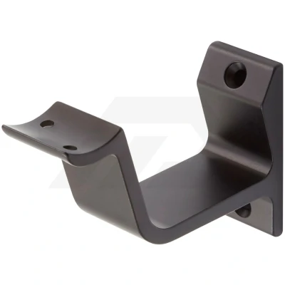 Afbeelding van Trapleuning houder zwart, hol profiel, 76 mm, schroef montage