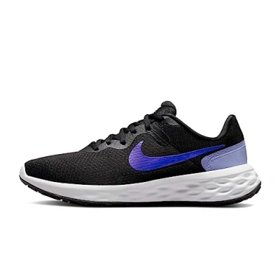 Afbeelding van Nike Revolution 6 Next Nature Hardloopschoenen voor dames, Black Lapis Light Thistle White, 36 EU