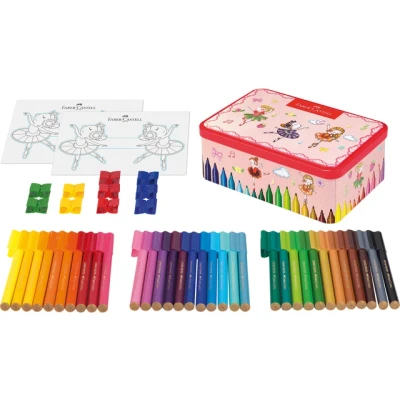 Afbeelding van Viltstift Faber Castell Connector 33 stuks in ballerina blik