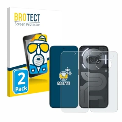 Afbeelding van BROTECT Screenprotector voor Nothing Phone (2a) Plus (Voor+Achter) Folie Beschermfolie matte (2 Stuks)