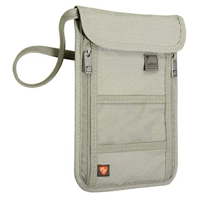 Afbeelding van Lewis N. Clark RFID Blocking Neck Stash ID kaarthouder, 20 cm, beige, kaarthouder