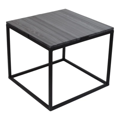 Afbeelding van LOFT42 Marble S Bijzettafel Vierkant Zwart Metaal Marmer 36,5x43x43