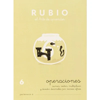 Afbeelding van Wiskundeschrift Rubio Nº 6 A5 Spaans 20 Lakens (10 Stuks)