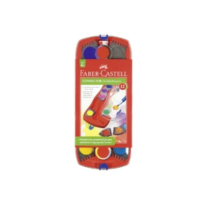 Afbeelding van 20x Verfdoos Faber Castell Connector 12 kleuren