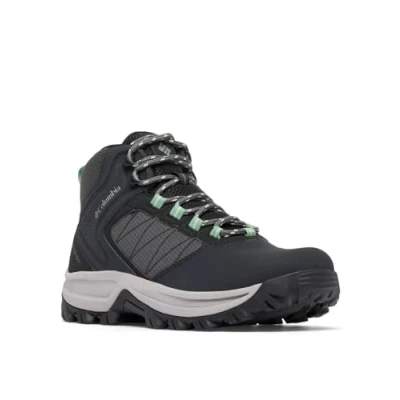 Afbeelding van Columbia Women&#039;s Transverse Hike Waterproof, Waterproof Mid Rise Trekking and Hiking Boots, Black/Sage Leaf, 8.5