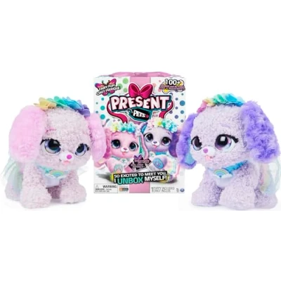 Afbeelding van Present Pets, 6061372 Fairy Puppy Interactief pluche dier met meer dan 100 geluiden en acties (stijl kan variëren), kinderspeelgoed voor meisjes vanaf 5 jaar