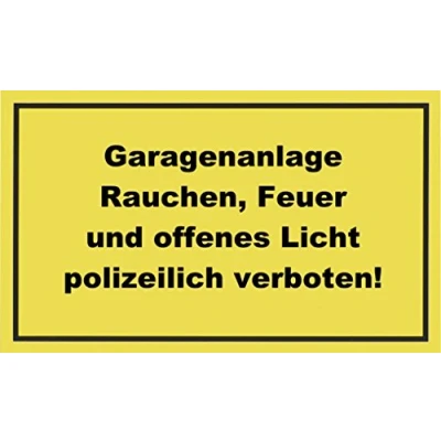 Afbeelding van Metafranc instructiebord/beschildering/infobord/verbodsbord/stopverbod/parkeerverbod/perceelmarkering/handelsmerk Garageinstallatie roken verboden. 400 x 250 mm