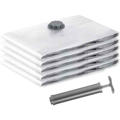 Afbeelding van SilverRack vacuümzakken voor kleding, 5 stuks, 60 x 80 cm, BPA vrij, kussens en jassen,