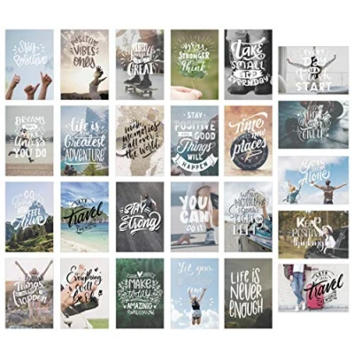 Afbeelding van Edition Seidel Set van 25 ansichtkaarten met Engelse spreuken, kaarten spreuk, cadeau idee, deco liefde, vriendschap, leven, motivatie, grappig, verjaardagskaarten