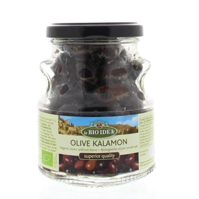 Afbeelding van Bioidea Olijven Zwart Kalamata Ontpit Bio, 180 gram