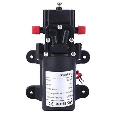 Afbeelding van Hogedrukwaterpomp, 24 VDC, 3 A, 70 W, 6 l/min, zuigkracht 1 2 m, hydraulische kop 0,9 Mpa/9 kg, automatische aanzuigpomp, membraanpompen voor camper, caravan, boot, tuin