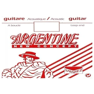 Afbeelding van Savarez snaren voor akoestische gitaar Argentine Enkele snaar B2 .014 1012 Extra Light 8,1kg/17.9lbs met lus (van set 1510)