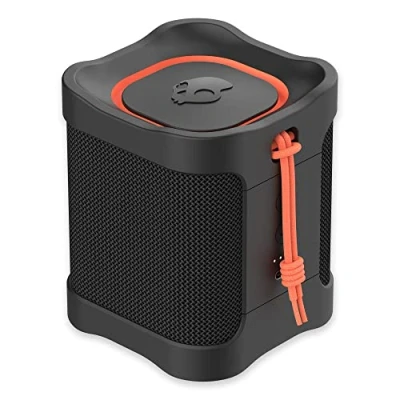 Afbeelding van Skullcandy Terrain Mini draadloze Bluetooth luidspreker IPX7 waterdicht draagbaar met dubbele aangepaste passieve radiatoren, 14 uur batterij, nylon polsband en echte stereo