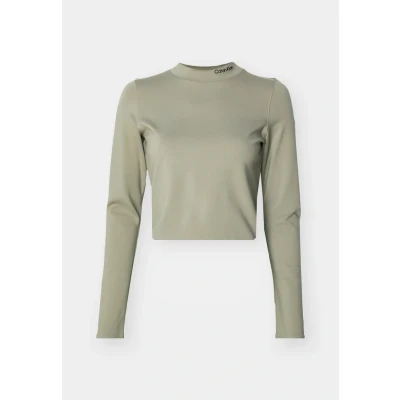 Afbeelding van Calvin Klein Jeans Milano LOGO Longsleeve, Dames, Maat: 3XL, Nordic dust