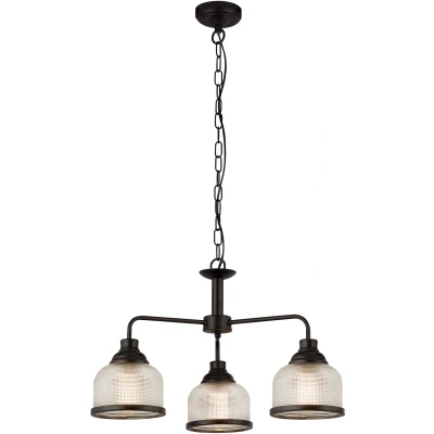 Afbeelding van Searchlight 3 lichts hanglamp Highworth zwart 1683 3BK