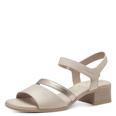 Afbeelding van Tamaris Sandalen, Dames, Maat: 38, Ivory Leer/ synthetisch