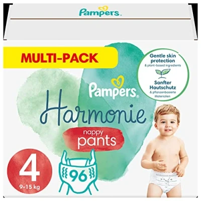 Afbeelding van Pampers Harmonie Luierbroekjes Nr 4 (9 15 kg) 96 stuks