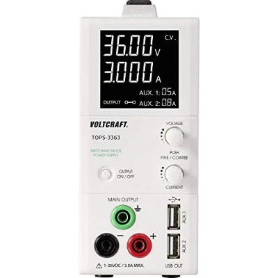 Afbeelding van VOLTCRAFT TOPS 3363 Labvoeding, regelbaar 1 36 V/DC 0.25 3 A 100 W Smal model Aantal uitgangen: x