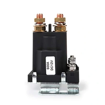 Afbeelding van Ehdis Hoogstroom startrelais 500 AMP DC 12 V, 4 pins, SPST auto startbeveiliging, dubbele batterijen, scheidingsschakelaar, aan /uitschakelaar