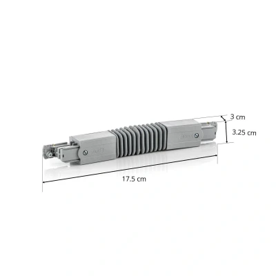 Afbeelding van GLOBAL Flexibele verbinder HV stroomrail Noa, grijs
