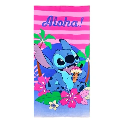 Afbeelding van Disney Lilo &amp; Stitch Strandlaken / Handdoek 70x140 cm absorberend microfiber