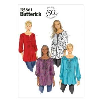 Afbeelding van Butterick BTK 5861 B5 (8 10 12 14 16) B5861 naaipatroon om te naaien, elegant, extravagant, modieus