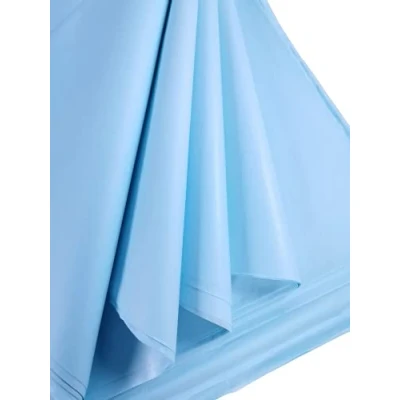 Afbeelding van Hemelsblauw vloeipapier 60 grote vellen, zuurvrij kunstpapier, perfect voor cadeauverpakking, opslag, verpakking, kunst en ambacht, bulkverpakking archiveren versnipperen, 70 x 50 cm velformaat