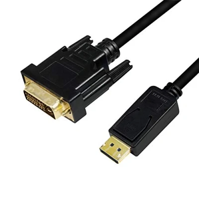 Afbeelding van LogiLink CV0131 kabeladapter/verloopstukje DisplayPort DVI Zwart