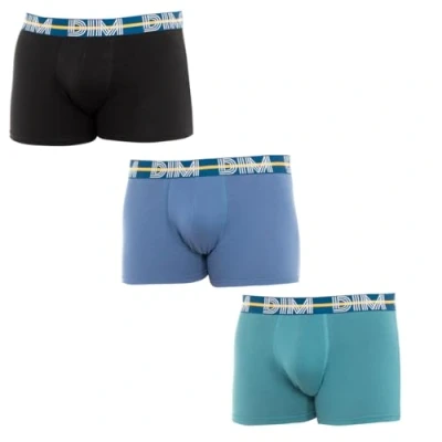 Afbeelding van DIM MIX Powerfull 3 PACK Onderbroeken, Heren, Maat: Medium, Bleu jacinthe/vert viride/noir
