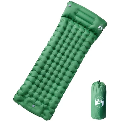 Afbeelding van Kampeermatras met gentegreerd kussen zelfopblazend groen