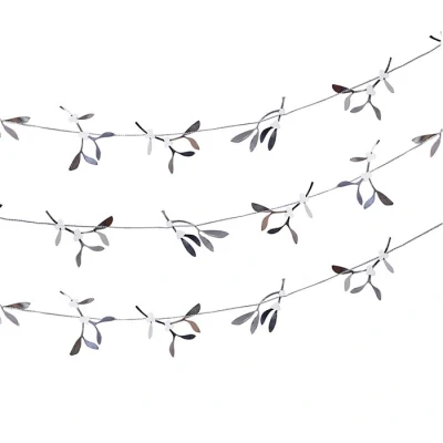 Afbeelding van Ginger Ray Zilveren mistletoe slinger 5 m