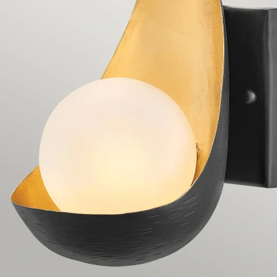 Afbeelding van Lisa McDennon by Hinkley LED Wandlamp Ren 3W 3000K 300Lm 830 Dimbaar Matte Black &amp; Gold