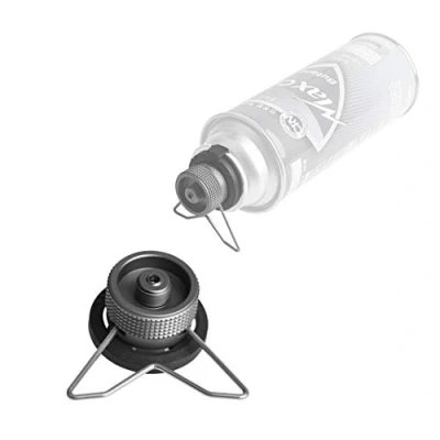 Afbeelding van Campingmoon Camping Grill Gasfornuis Adapter (Veiligheidsstandaard), Input: Butaan Canister, Output: EN417 Lindal Valve Z10
