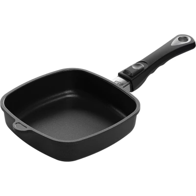 Afbeelding van AMT Gastroguss Vierkante pan 20x20 cm Handgegoten aluminium Inductiegeschikt Non stick coating