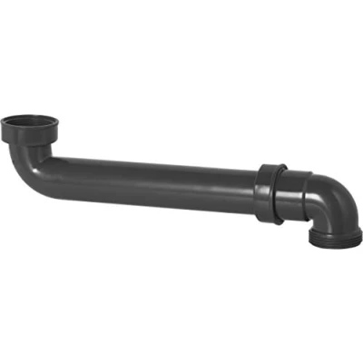 Afbeelding van Cornat Rezyklat Ruimtebesparende afvoerboog 1 1/2 inch 300 mm lengte tussenstuk voor spoelen geursluiting gemaakt van gerecyclede kunststoffen Made in Germany kwaliteit / T355404R
