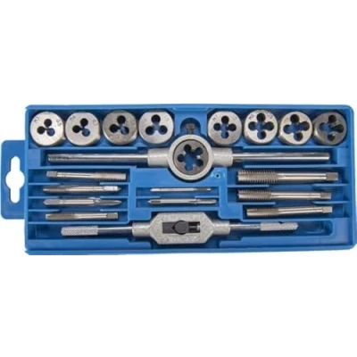 Afbeelding van Werkzeyt schroefdraadsnijset 20 delig Insnijdraadtap &amp; snijijzer M3 M12 Incl. Accessoires Voor de productie van binnen en buitendraaden/draadsnijgereedschap/schroefdraadboor / CP676014