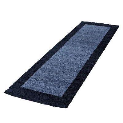 Afbeelding van Vloerkleed Life Shaggy Navy 80x250cm Blauw 123vloerkleed.nl is de online webshop voor vloerkleden en woonaccessoires.