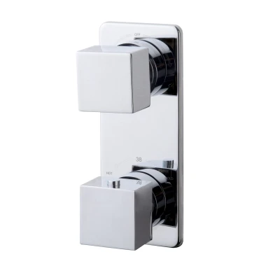 Afbeelding van Mueller Cube inbouw 2 wegs douchethermostaat chroom