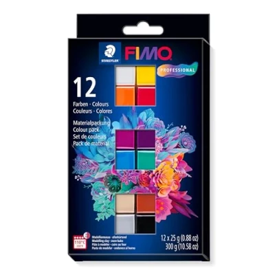 Afbeelding van Fimo Professional colour pack 12 basis kleuren 8043 C12 1 / 12x25gr (04 19)