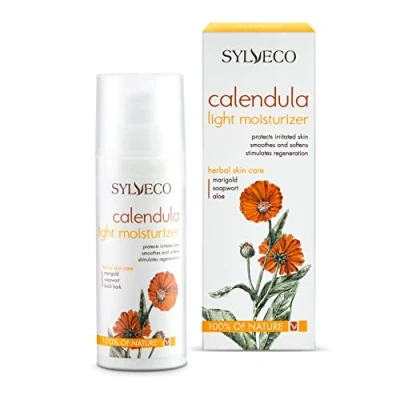 Afbeelding van SYLVECO Goudsbloemen gezichtscrème voor droge huid 50 ml dagcrème met beullin vochtinbrengende crème veganistisch iedereen