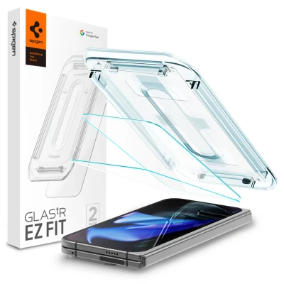 Afbeelding van Spigen Glas.tR EZ Fit Screenprotector compatibel met Google Pixel 9 Pro Fold, 2 stuks, sjabloon voor installatie, Case friendly, 9H Gehard Glas