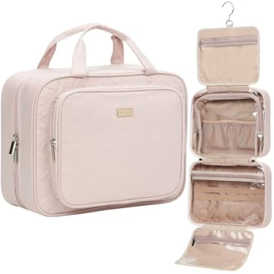 Afbeelding van NISHEL Grote toilettas voor vrouwen, reisbenodigdheden, organizer, hangende make upkoffer accessoires, cosmetica, toiletartikelen, roze, Style 1, Stijlvol