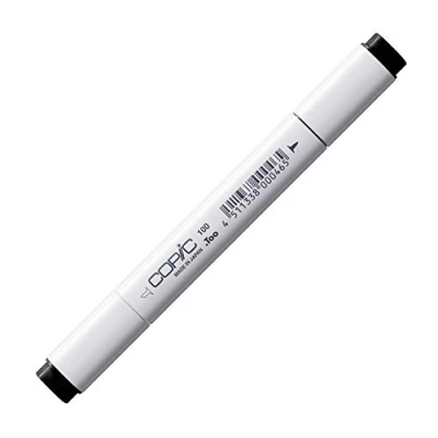 Afbeelding van COPIC Classic Marker Type 100, zwart, professionele layout marker, op alcoholbasis, met een brede en fijne punt