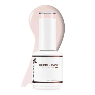 Afbeelding van Nicedeco Rubber Base Gel Nail Polish UV LED Semi permanent Soak Off Nagellak Translucent Kleur Coat 15ML 006