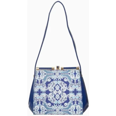 Afbeelding van Dancing Days IVA Handtas Blauw/Wit