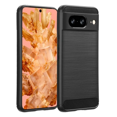 Afbeelding van Google Pixel 8 Hoesje Siliconen en TPU (zacht) imoshion Backcover/Softcase Zwart Telefoonhoesje